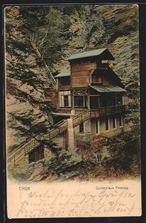 Ansichtskarte Chur, Quellenhaus Passugg mit Wald