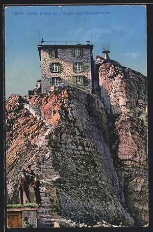 Ansichtskarte Säntis, Gipfel und Observatorium