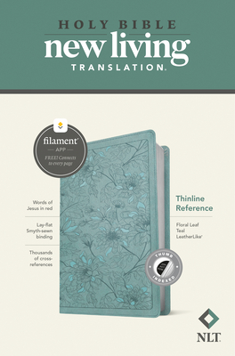 Immagine del venditore per NLT Thinline Reference Bible, Filament Enabled Edition (Red Letter, Leatherlike, Floral Leaf Teal, Indexed) (Leather / Fine Binding) venduto da BargainBookStores