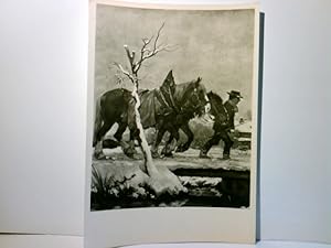 Seller image for Haus d. Dt. Kunst. Heimkehr. Alte Ansichtskarte / Postkarte s/w von Franz Xaver Stahl, ungel. ca 30 / 40ger Jahre ?. Stilleben. HDK Nr. 649. for sale by ABC Versand e.K.