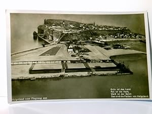 Helgoland vom Flugzeug aus. Alte Ansichtskarte / Postkarte s/w., gel. 1934. Luftbild, Fliegeraufn...