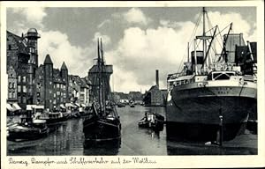 Ansichtskarte / Postkarte Danzig, Dampfer, Mottlau