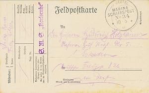 Ansichtskarte / Postkarte Stempel Marineschiffspost MSP No. 34 Karlsruhe II