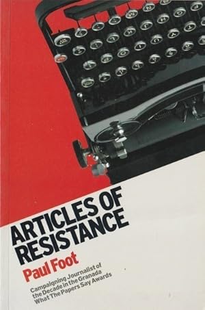 Seller image for Articles of Resistance for sale by Goulds Book Arcade, Sydney