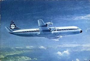 Ansichtskarte / Postkarte Niederländisches Passagierflugzeug, KLM, Lockheed Prop Jet Electra II