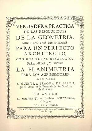 Imagen del vendedor de Verdadera prctica de las resoluciones de la geometra. Facsmil . a la venta por Librera Astarloa