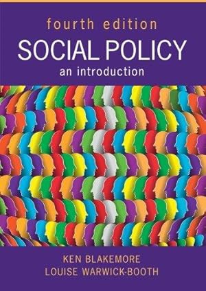 Bild des Verkufers fr Social Policy: An Introduction, Fourth Edition zum Verkauf von WeBuyBooks