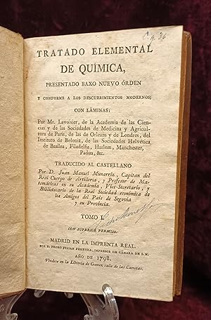 Seller image for Tratado elemental de qumica, presentado baxo nuevo rden y conforme a los descubrimientos modernos; con lminas for sale by LLIBRERIA RODES