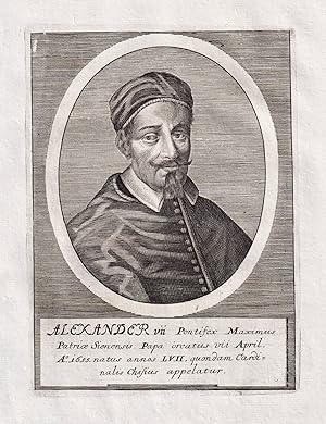 Imagen del vendedor de Alexander VII" - Alexander VII (1599-1667) Alessandro Papa Papst Pope Fabio Chigi Portrait a la venta por Antiquariat Steffen Vlkel GmbH