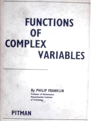 Bild des Verkufers fr Functions of Complex Variables zum Verkauf von World of Rare Books