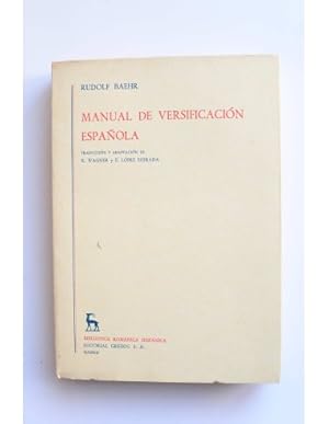 Seller image for Manual de versificacin espaola for sale by LIBRERA SOLAR DEL BRUTO