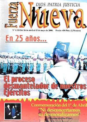 REVISTA FUERZA NUEVA. Nº 1226. ABRIL-MAYO 2000. EN 25 AÑOS