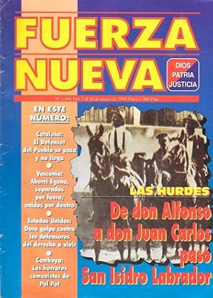 REVISTA FUERZA NUEVA. Nº 1186. MAYO 1998. DE DON ALFONSO A DON JUAN