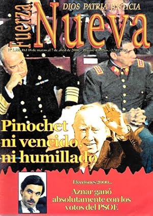 REVISTA FUERZA NUEVA. Nº 1226. MARZO-ABRIL 2000. PINOCHET