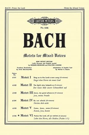 Seller image for Motet VI Bwv 230 Praise the Lord, All Ye Nations for sale by GreatBookPrices