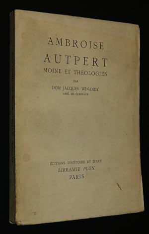 Imagen del vendedor de Ambroise Autpert, moine et thologien a la venta por Abraxas-libris
