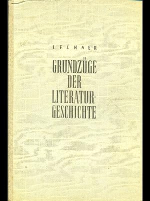 Bild des Verkufers fr Grundzuge der literaturgeschichte zum Verkauf von Librodifaccia