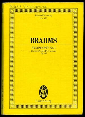 Imagen del vendedor de Brahms Symphony No. 1 C minor Op. 68 | Full Miniature Score | Eulenburg Study Score Edition No. 425 a la venta por Little Stour Books PBFA Member