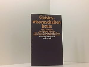 Seller image for Geisteswissenschaften heute: Eine Denkschrift (suhrkamp taschenbuch wissenschaft) eine Denkschrift for sale by Book Broker