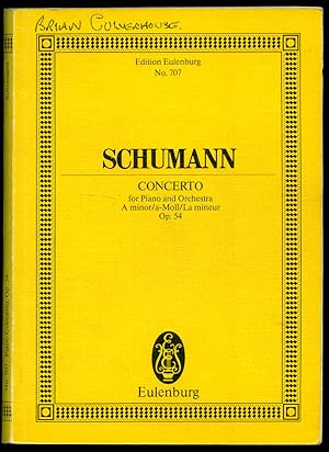 Immagine del venditore per Schumann Concerto for Piano and Orchestra in A minor Op. 54 | Full Miniature Score | Eulenburg Study Score Edition No. 707 venduto da Little Stour Books PBFA Member