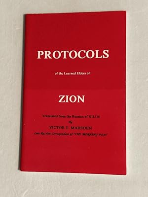 Bild des Verkufers fr Protocols of the Learned Elders of Zion zum Verkauf von Liberty Bell Publications