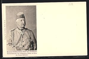 Ansichtskarte China, Generalfeldmarschall Graf von Waldersee in Tropen-Uniform