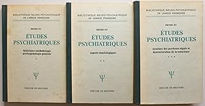 Seller image for Etudes psychiatriques. I. Historique - Mthodologie - Psychopathologie gnrale. 2e dition revue et augmente ; II. Aspects smiologiques ; III. Structure des psychoses aiges et destructuration de la conscience for sale by Des livres autour (Julien Mannoni)