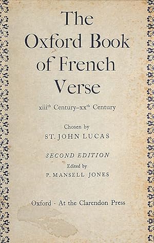 The Oxford Book of French Verse