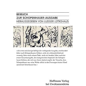 Bild des Verkufers fr Beibuch zur Schopenhauer-Ausgabe zum Verkauf von artbook-service