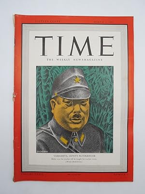 TIME MAGAZINE MARCH 2, 1942 (YAMASHITA, JAPAN'S BLITZKRIEGER COVER)