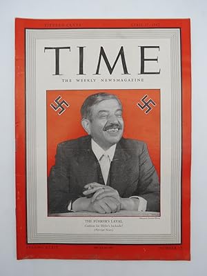 TIME MAGAZINE APRIL 27, 1942 (FUHRER'S LAVAL COVER)