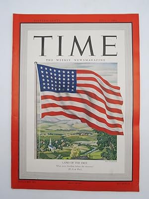 TIME MAGAZINE JULY 6, 1942 (LAND OF THE FREE US FLAG COVER)