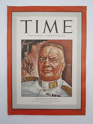 TIME MAGAZINE JANUARY 26, 1942 (TER POORTEN OF THE INDIES COVER)