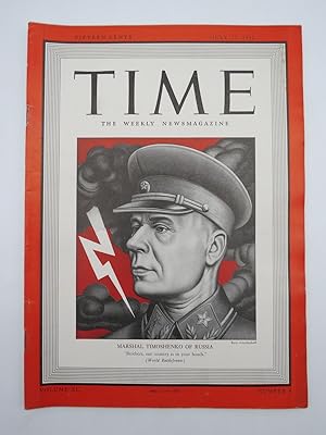 TIME MAGAZINE JULY 27, 1942 (MARSHAL TIMOSHENKO OF RUSSIA)