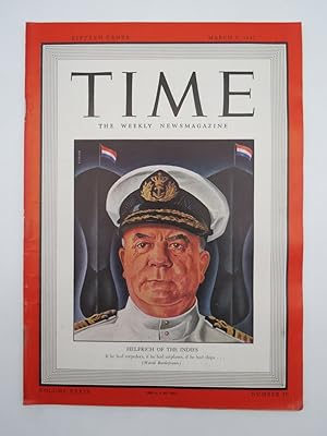 TIME MAGAZINE MARCH 89, 1942 (HELFRICH OF THE INDIES COVER)
