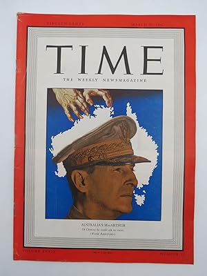 TIME MAGAZINE MARCH 30, 1942 (AUSTRALIA'S MACARTHUR COVER)