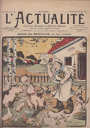 Bild des Verkufers fr L'Actualit franaise, trangre, artistique & littraire illustre - Revue hebdomadaire de la famille 28 dcembre 1902 zum Verkauf von Librairie Diona