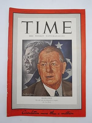 TIME MAGAZINE SEPTEMBER 7, 1942 (FRANK KNOX COVER)