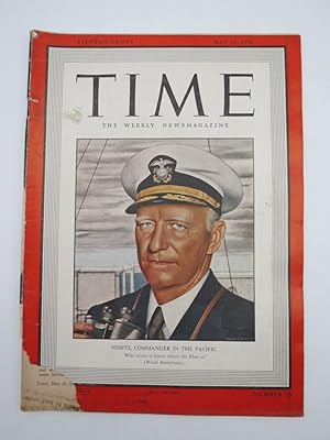 TIME MAGAZINE MAY 18, 1942 (NIMITZ, COMMANDER OF THE PACIFIC COVER)