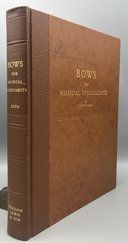 Seller image for Bows for Musical Instruments of the Violin Family for sale by Panoply Books