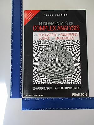 Bild des Verkufers fr Fundamentals of Complex Analysis with Applications to Engineering, Science, and Mathematics zum Verkauf von Coas Books