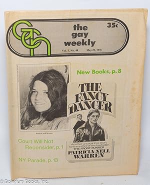 Immagine del venditore per GCN: Gay Community News; the gay weekly; vol. 3, #48, May 29, 1976: The Fancy Dancer venduto da Bolerium Books Inc.