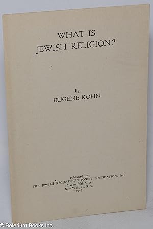 Bild des Verkufers fr What is Jewish Religion zum Verkauf von Bolerium Books Inc.