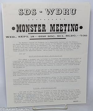 Monster Meeting [handbill]