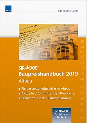 Immagine del venditore per SIRADOS Baupreishandbuch 2019 Altbau venduto da Martin Preu / Akademische Buchhandlung Woetzel