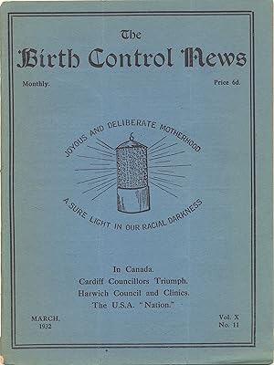 "The Birth Control News." Nine Pamphlets, 1932-1933