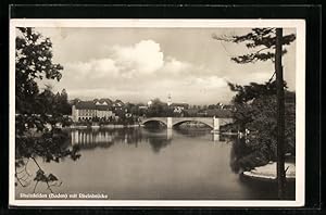 Ansichtskarte Rheinfelden /Baden, Ortsansicht mit Rheinbrücke