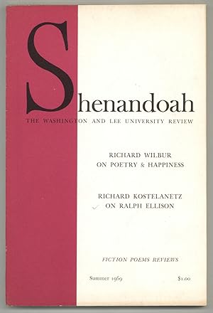 Image du vendeur pour Shenandoah: The Washington And Lee University Review - Volume XX, Number 4, Summer 1969 mis en vente par Between the Covers-Rare Books, Inc. ABAA