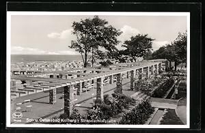 Ansichtskarte Kolberg, Blick auf die Strandschlossplatte