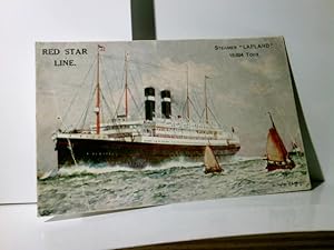 Schiffe. Steamer " Lapland ". Red Star Line. Alte Ansichtskarte / Künstlerkarte farbig, gel., 192...